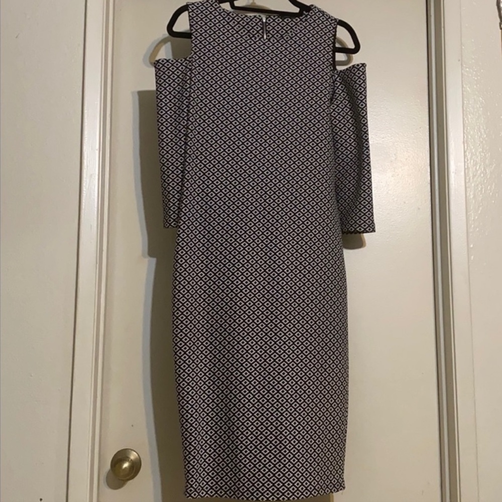Marks And Spencer Limited Edition Black Dress With White Squares
